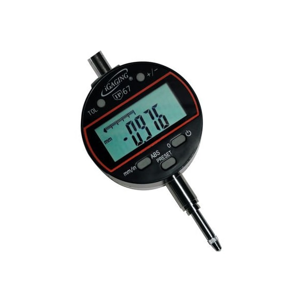 International Precision Instruments iGAGING Digital Indicator, IP67, Range 0-0.5in/12.7mm, Accuracy 0.0003in/0.007mm 35-A67-12 - main